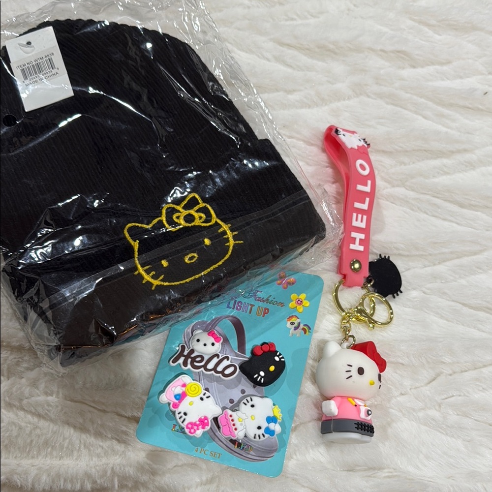 Hello Kitty Black and Pink Kids Accessory Set